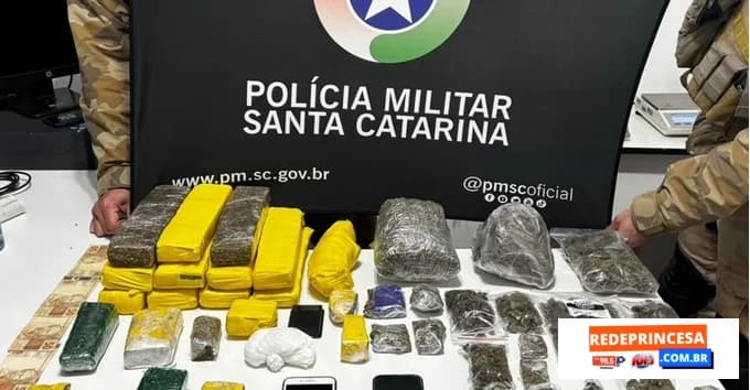 Jovem é preso com mais de 10 kg de drogas em Chapecó após tentativa de fuga da PM - Rede Princesa Xanxerê